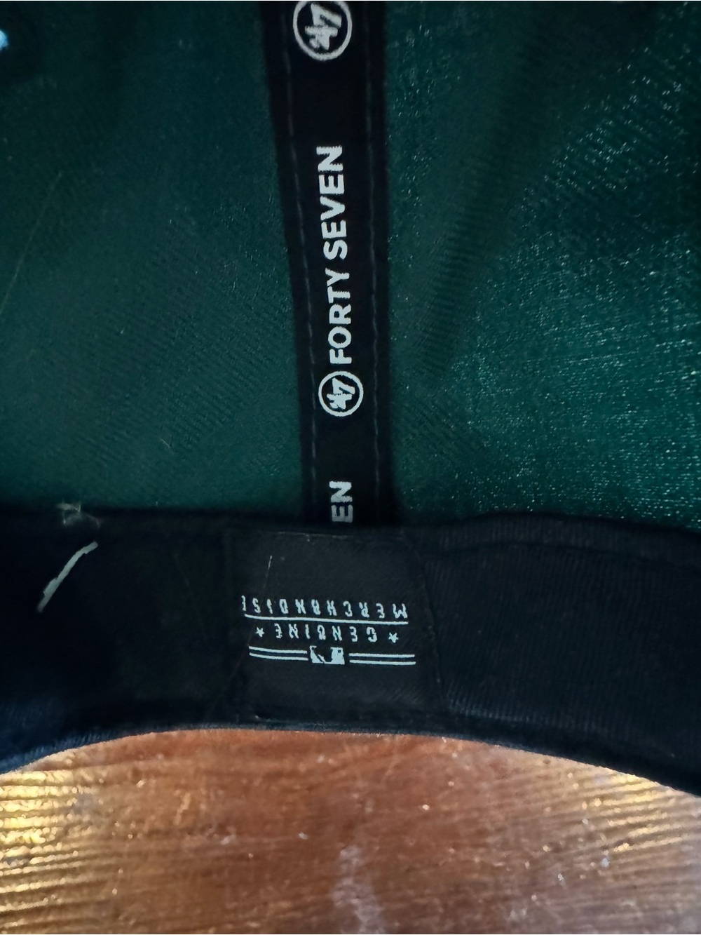 47 Oakland A's Green and Yellow Snapback Hat - Picture 5 of 5
